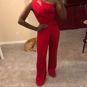 Custom red jumpsuit never wore only for photoshoot brand new